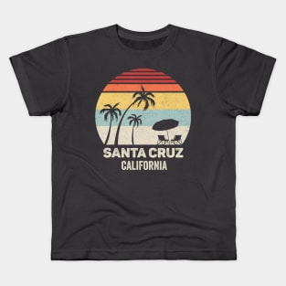 Retro California Santa Cruz Beach Shirt Vintage Kids T-Shirt